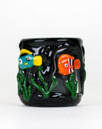 Handmade Under the Sea Puffco Proxy Core glass attachment with orange clownfish and green aquatic plants