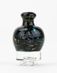 Black Nebula Puffco Pivot glass mouthpiece with dichro accents by Empire Glassworks