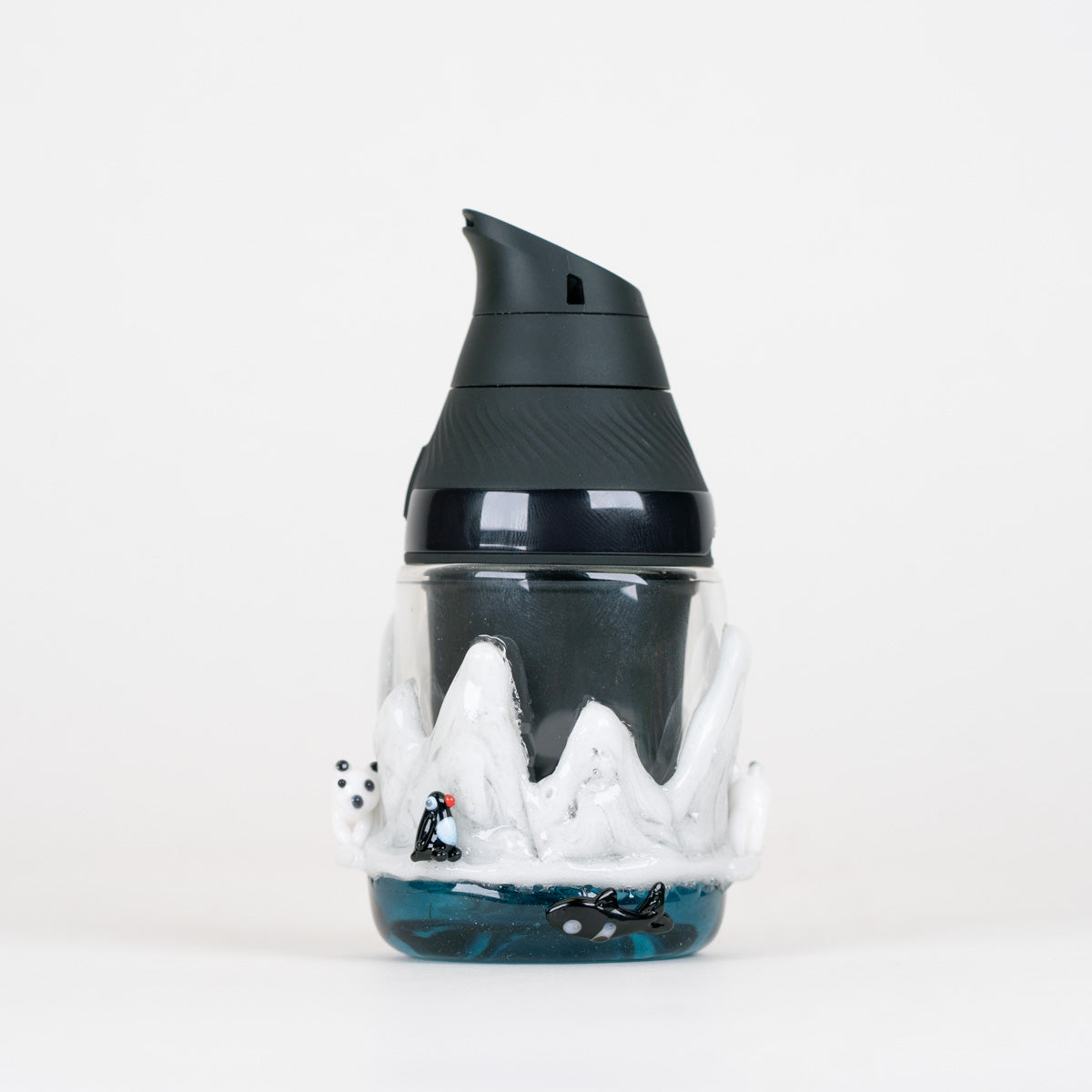 Empire Glassworks Avenge the Arctic Puffco Proxy Core attachment featuring handcrafted ice formations and arctic wildlife