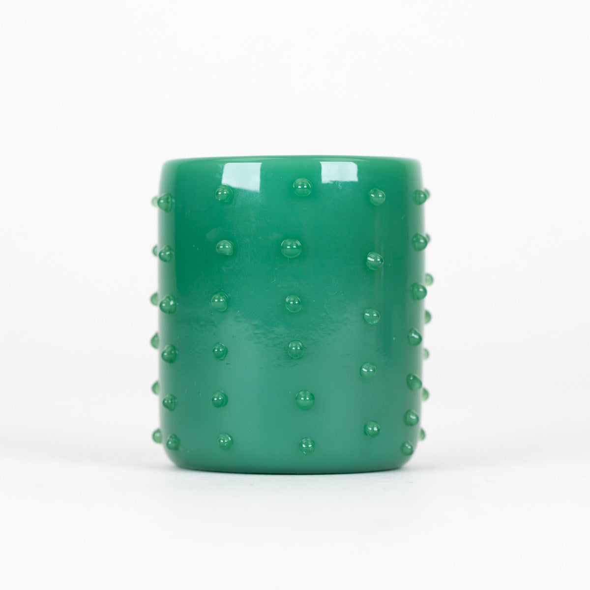 Handmade Desert Cactus Puffco Proxy Core glass attachment with soft green coloring and raised cactus spine details