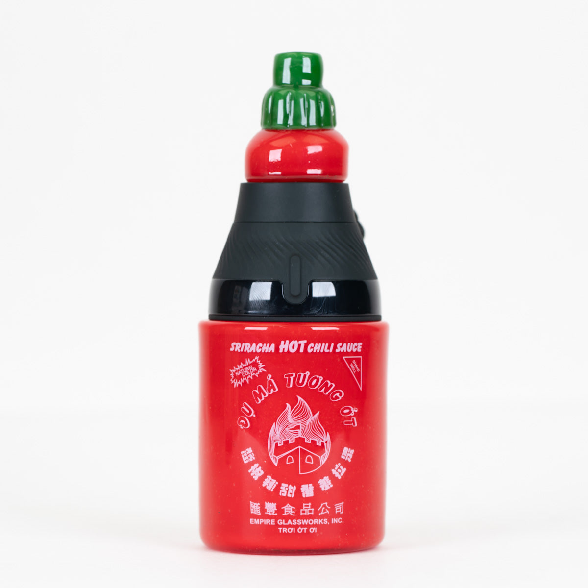 Empire Glassworks Sriracha Sauce Puffco Proxy Core attachment featuring a bright red hot sauce bottle design