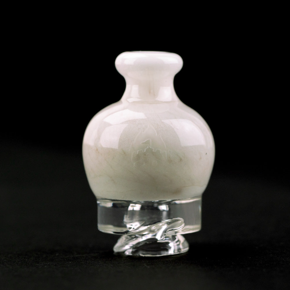 Glow in the dark Puffco Pivot glass mouthpiece by Empire Glassworks