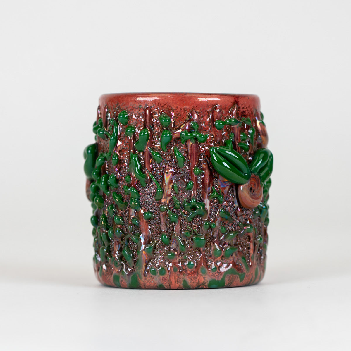 Handcrafted borosilicate glass Puffco Proxy Core attachment inspired by towering redwood trees