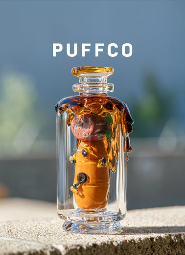 An Empire Glassworks collaboration collection of glass attachments and accessoried for the brand Puffco